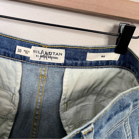 Nili Lotan Women Julie Trouser Size 30 Faded Wash 11625W45 Bermuda Denim Cotton - Picture 8 of 10